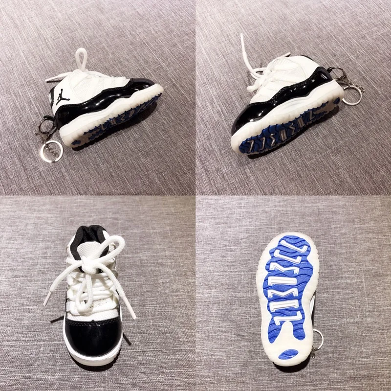 AJ11 Concord тапки брелки 3D Милые баскетбольные кроссовки кулон креативная модель популярный детский подарок на день рождения