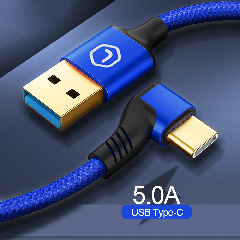 Кабель usb type C Быстрая зарядка 5 0 USB 90 градусов мобильный кабель передачи данных
