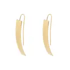 Серьги из нержавеющей стали 304 с гладкой дугой, серьги-подвески золотого и серебряного цвета, женская бижутерия, Подарочная бижутерия 5,1x0,7 см, 1 пара