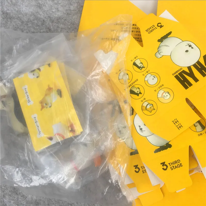 Цвет упаковка коробки 6 шт./компл. DOGBIRD capsule Модели Игрушек 4 см мини кукла для детей Творческий SQUINKIES детский подарок