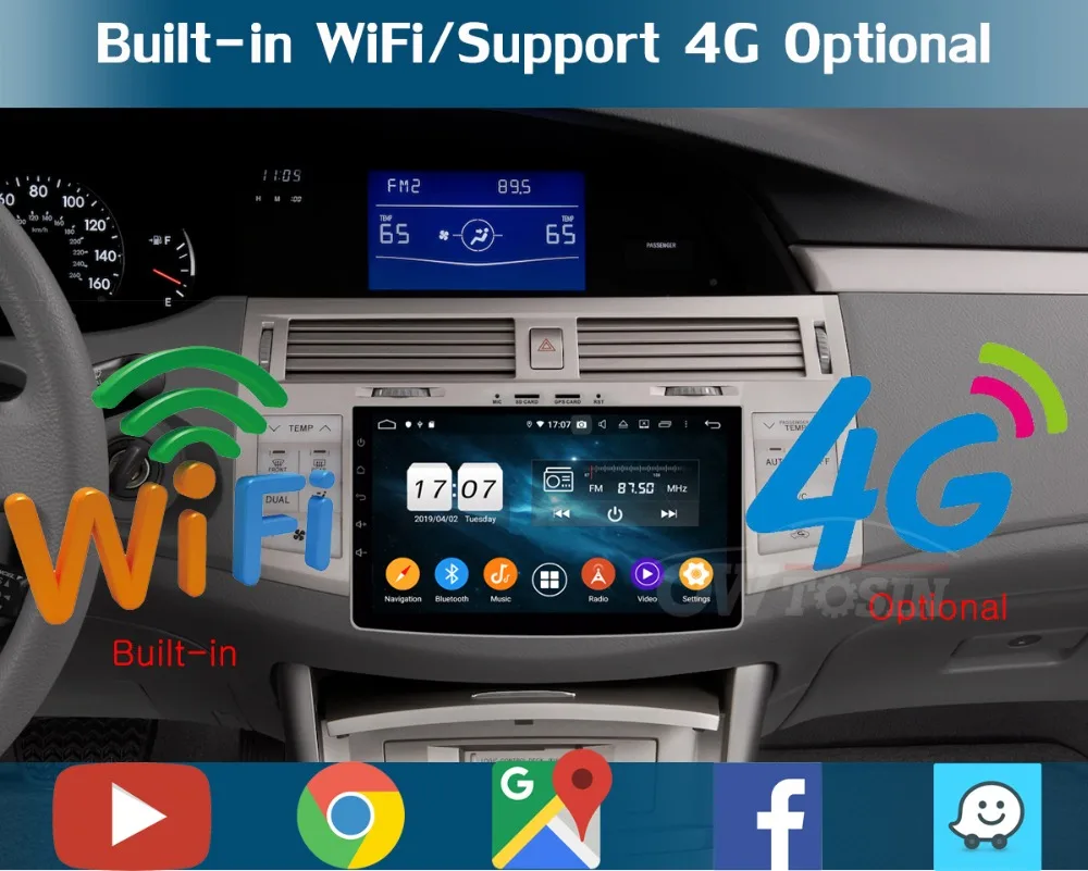 " ips 8 Core 4G Оперативная память 64G Встроенная память Android 9,0 автомобиль dvd-радио GPS для Toyota Avalon 2005 2006 2007 2008 2009 2010 DSP CarPlay попугай BT