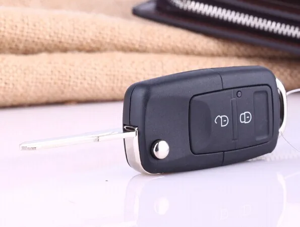 Брелок для ключей чехол для VW Jetta 2 кнопки модифицированный Флип складной пульт дистанционного ключа