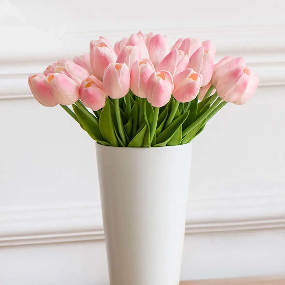 Искусственный шелк воздуходувки PU Тюльпан Flower Настоящее прикосновение