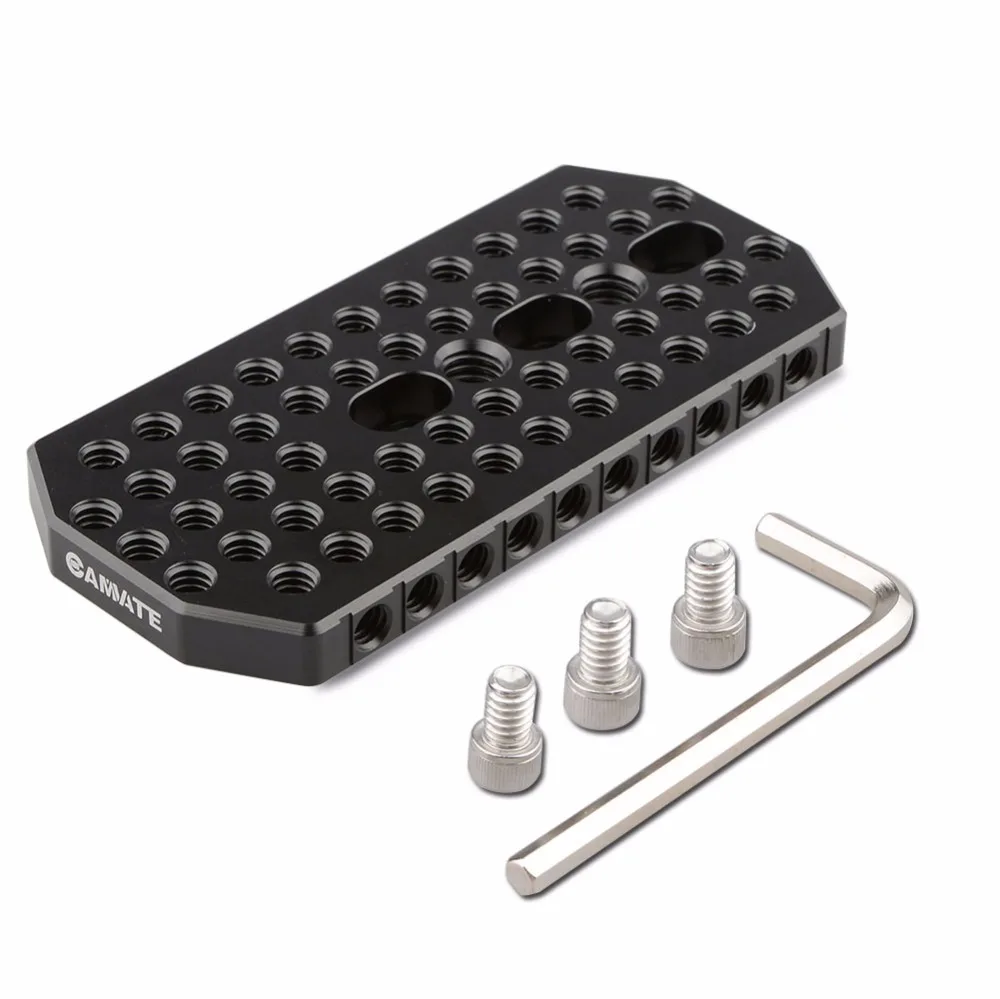 Алюминиевая верхняя Сырная пластина CAMVATE с резьбовыми отверстиями 1/4 20 дюймов и 3/8