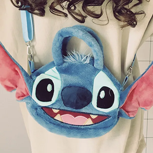Stitch Милый 3D мультфильм Ститч чип и Дейл Дональд Дак Мэри Чеширский кот плюшевая сумка через плечо маленькие сумки через плечо детское Портмоне Кошельки - Цвет: Stitch