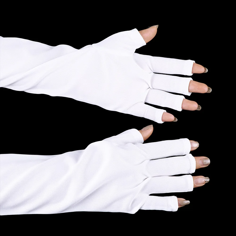 1 пара моющиеся палец открытые УФ гель для дизайна ногтей перчатки с защитой от UV