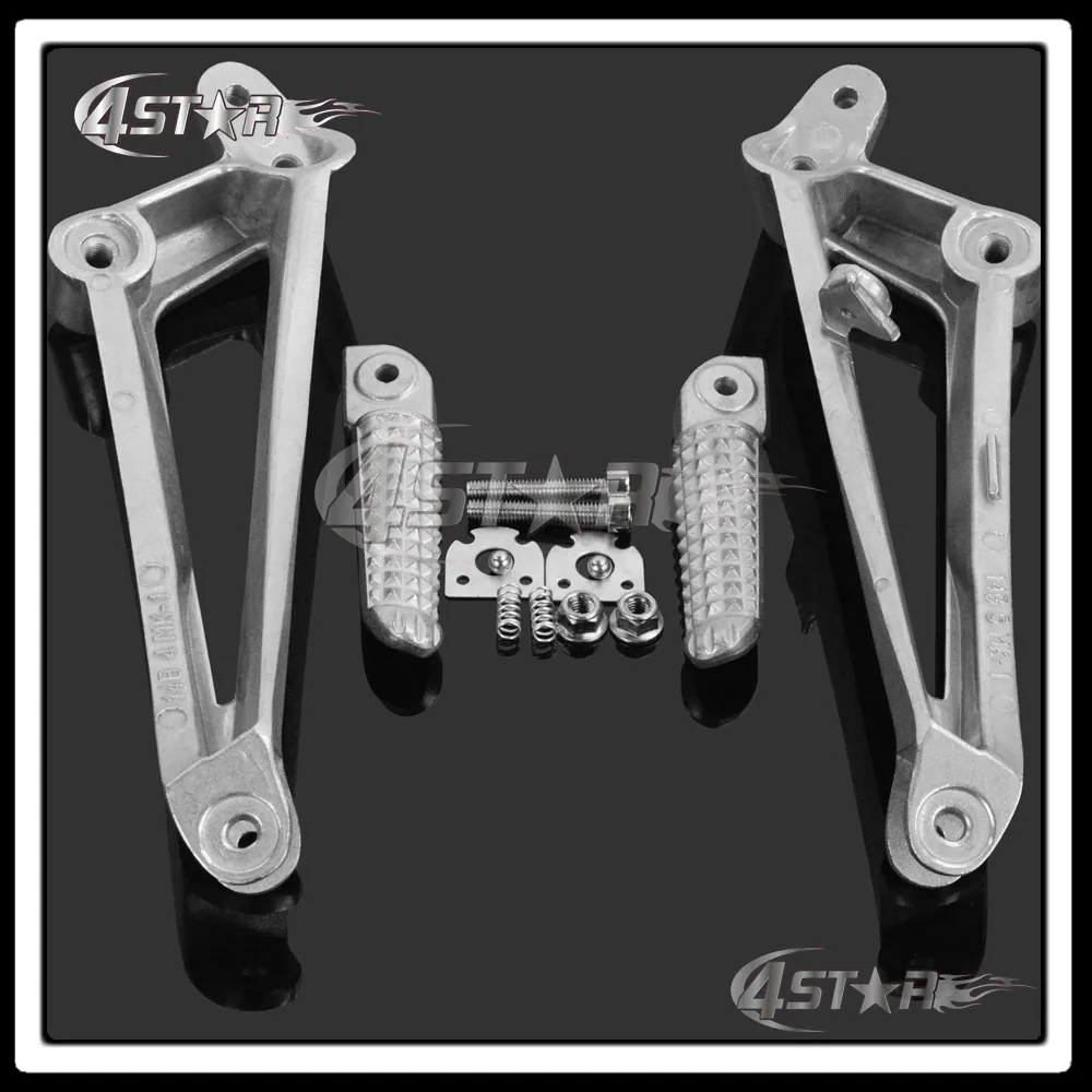 Мотоциклетные Серебристые подножки для переднего всадника педали и кронштейны