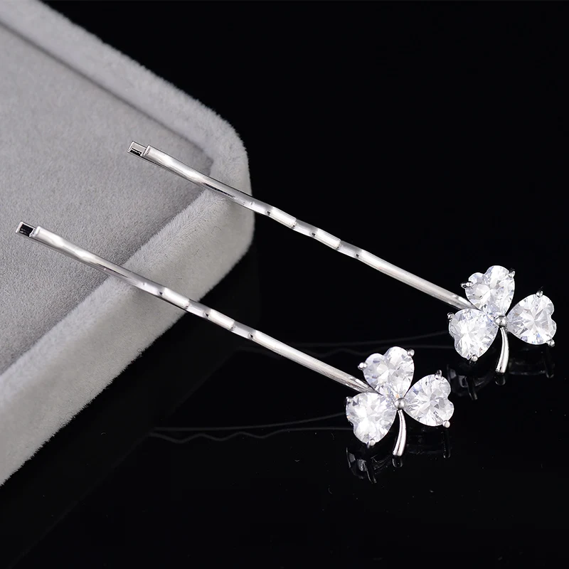 EASYA одна пара посеребренные блестящие стразы женские заколки для волос девочек