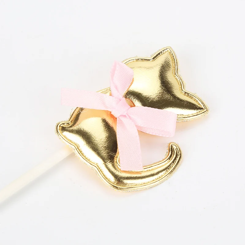 Baby Shower Girl алмазные ангельские крылья PU кекс украшение для кексов инструменты вспышки звезды луна звезда Топпер для торта с кошкой вечерние украшения