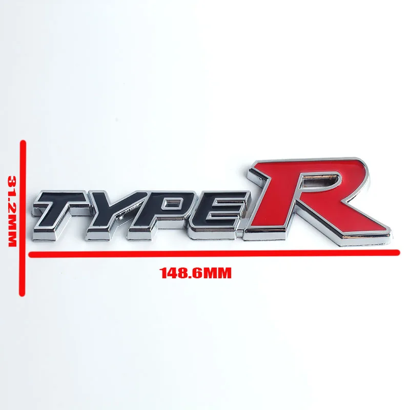 1X 3D Metal Alloy Type R TypeR Sticker For Honda City CR-V XR-V HR-V Accord FIT Jazz Stream Crider Greiz CIVIC Spirior Jade | Автомобили и