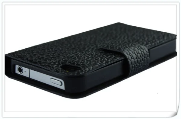 Hot selling Genuine Leather case protective cover mobile phone shell accessories For iPhone 4 4S with Free shipping |