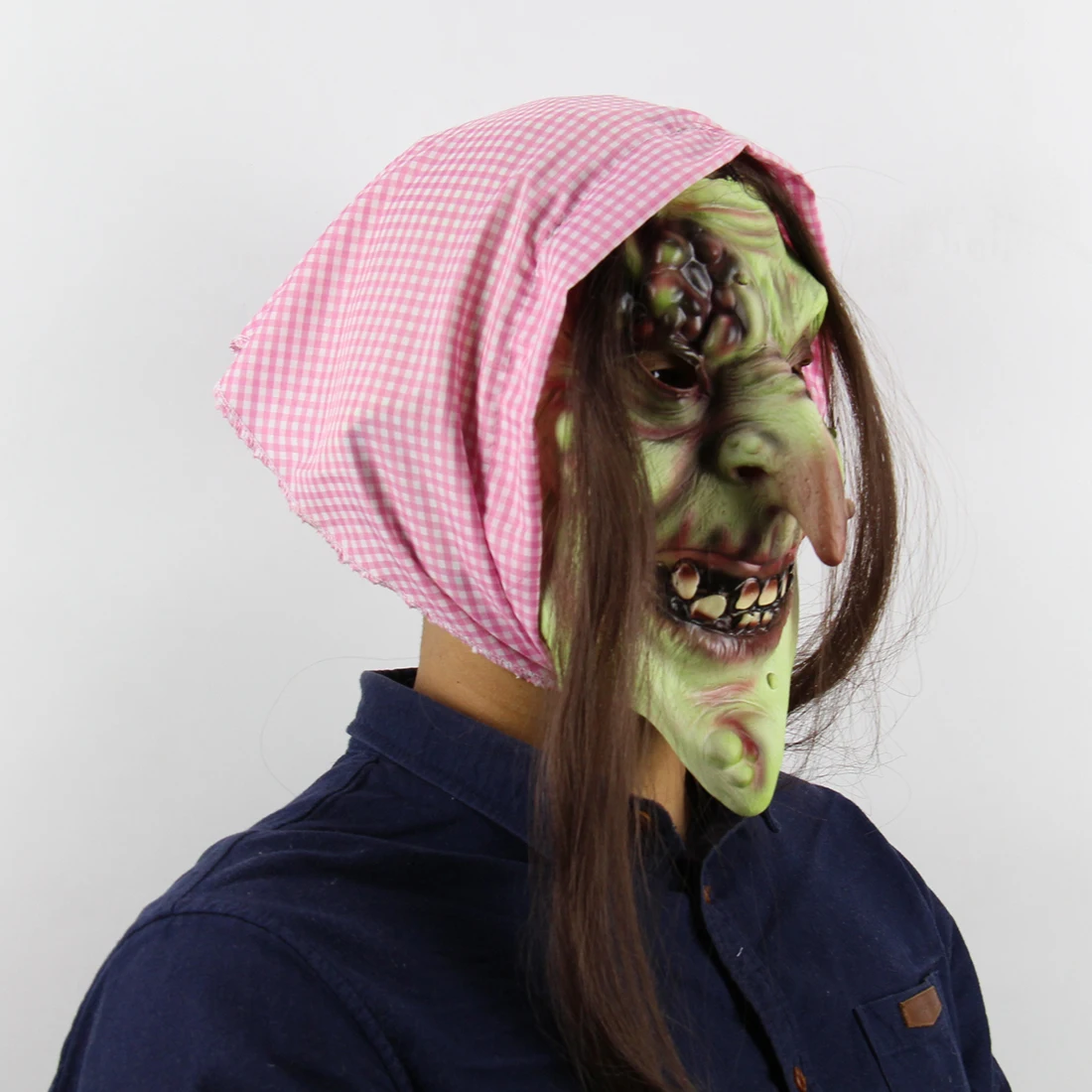 Mask For Halloween Scary Witch Long Hair Ghost Masker Prop Horror Zombie Masks Realistic Masquerade Maske | Дом и сад