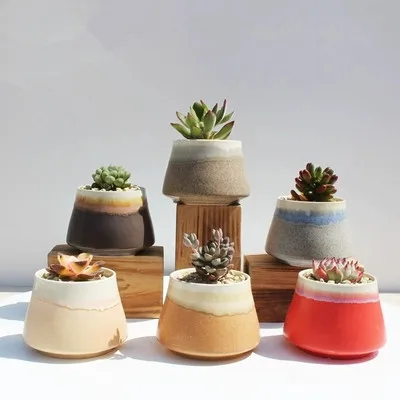 Ароматизированный цветочный горшок каменная посуда простой для бонсай