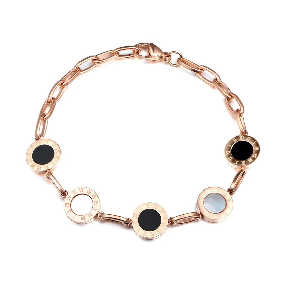 Женский комплект из цепочки и браслета с римскими цифрами | Украшения аксессуары