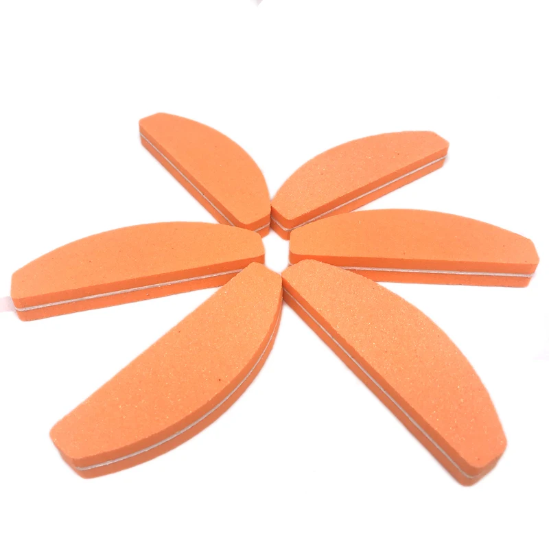 10 шт./лот оранжевая пилка для ногтей мини губка шлифовальные блоки УФ Гель лак