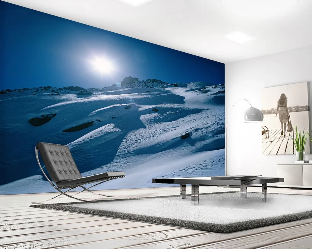 Бесплатная доставка роспись 3d индивидуальный современный Полярный мир пейзаж