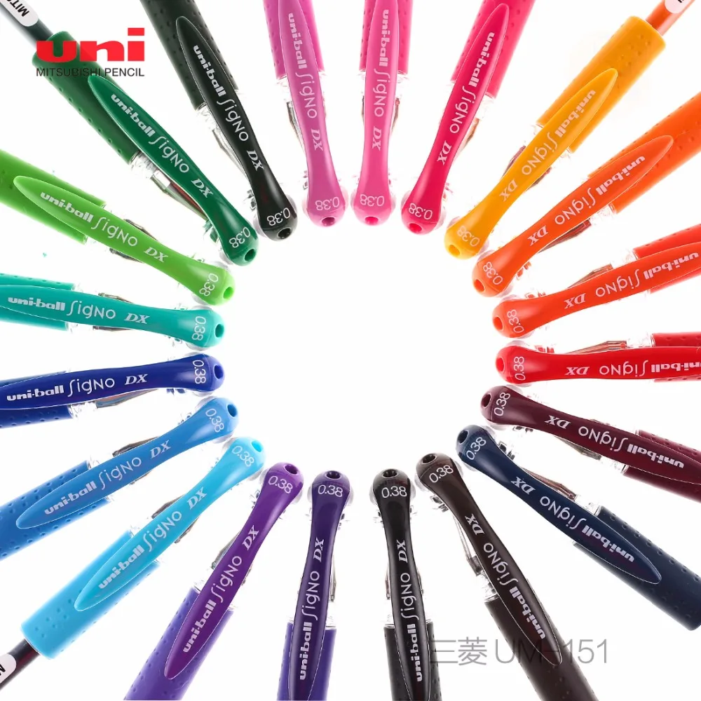 1 шт. Mitsubishi UM 151 Uni ball SigNo DX гелевая чернильная ручка роллербол тонкая 0 38 мм 20 цветов