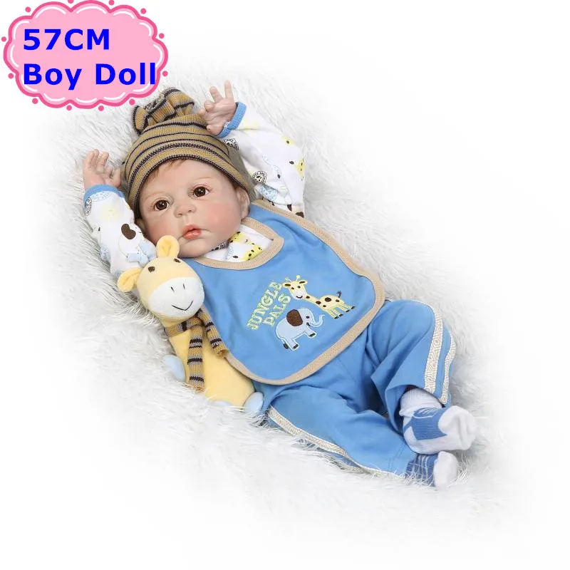 NPK кукла новое поступление 57 см Reborn baby boy Кукла живой полный силикон Bebe мальчик кукла милые игрушки Brinquedo для девочек коллекционные куклы