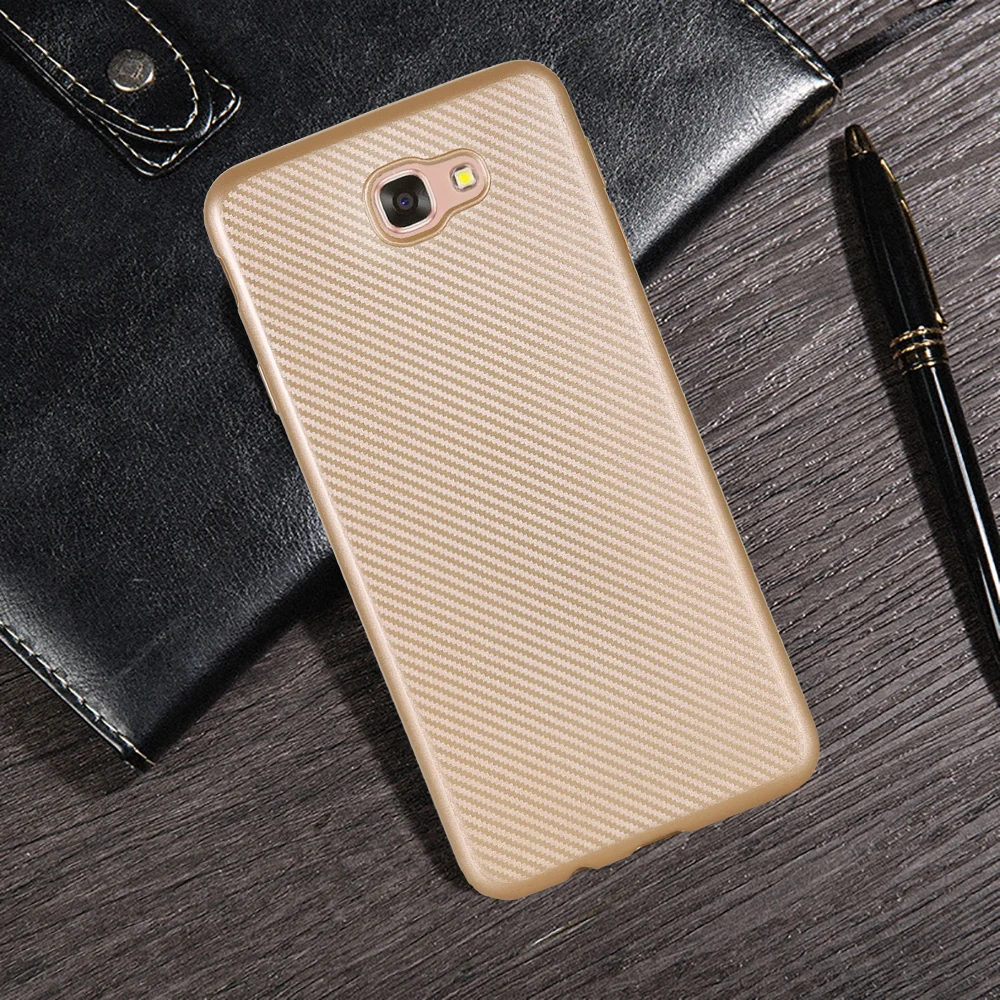 Для Samsung Galaxy J7 Prime 2/Prime 2018 Классический чехол из углеродного волокна ТПУ резиновый