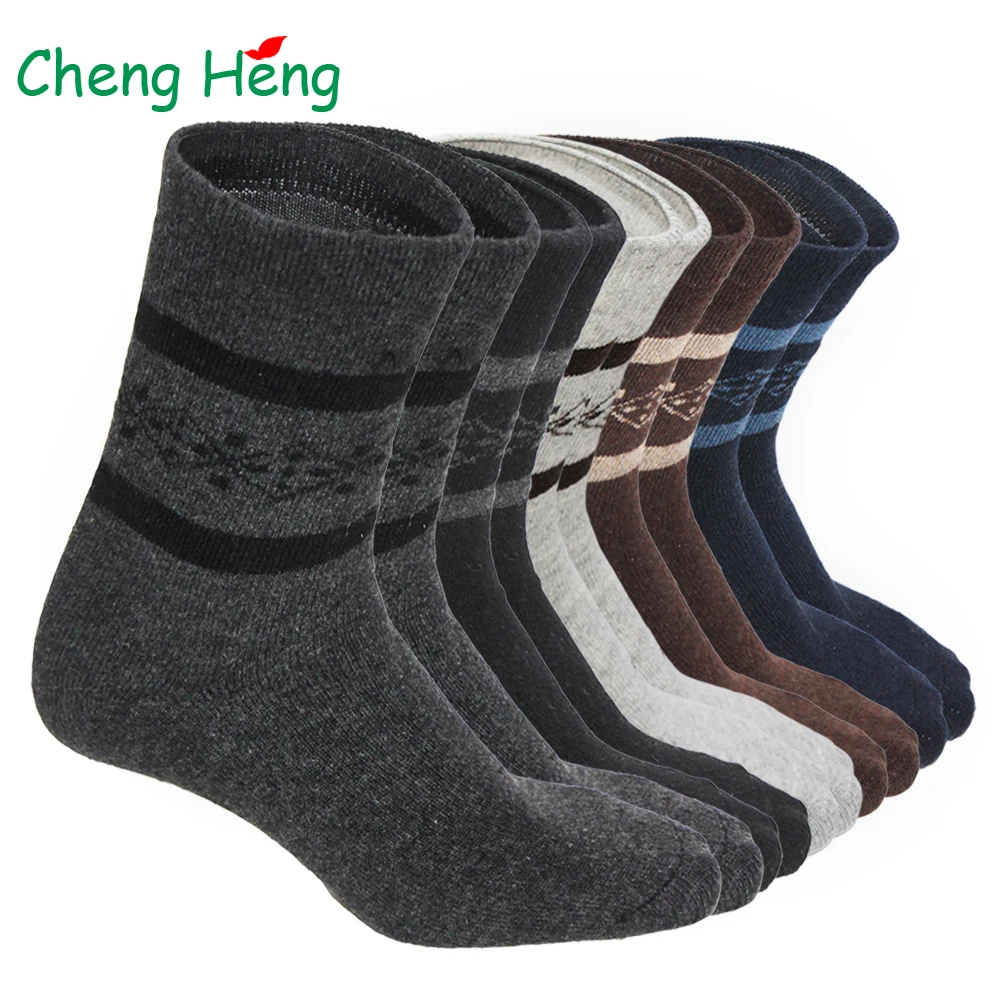 Мужские носки из смешанной шерсти кролика весна зима теплые дезодорирующие
