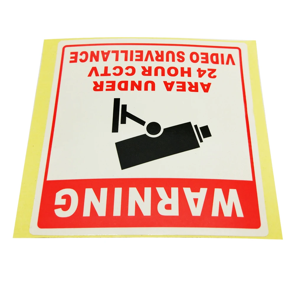 24 часа в сутки монитор Предупреждение Переводные(наклеивающиеся) знаки 4 шт./лот Safurance Водонепроницаемый солнцезащитный крем ПВХ дом CCTV видео сигнализация видеонаблюдения Стикеры