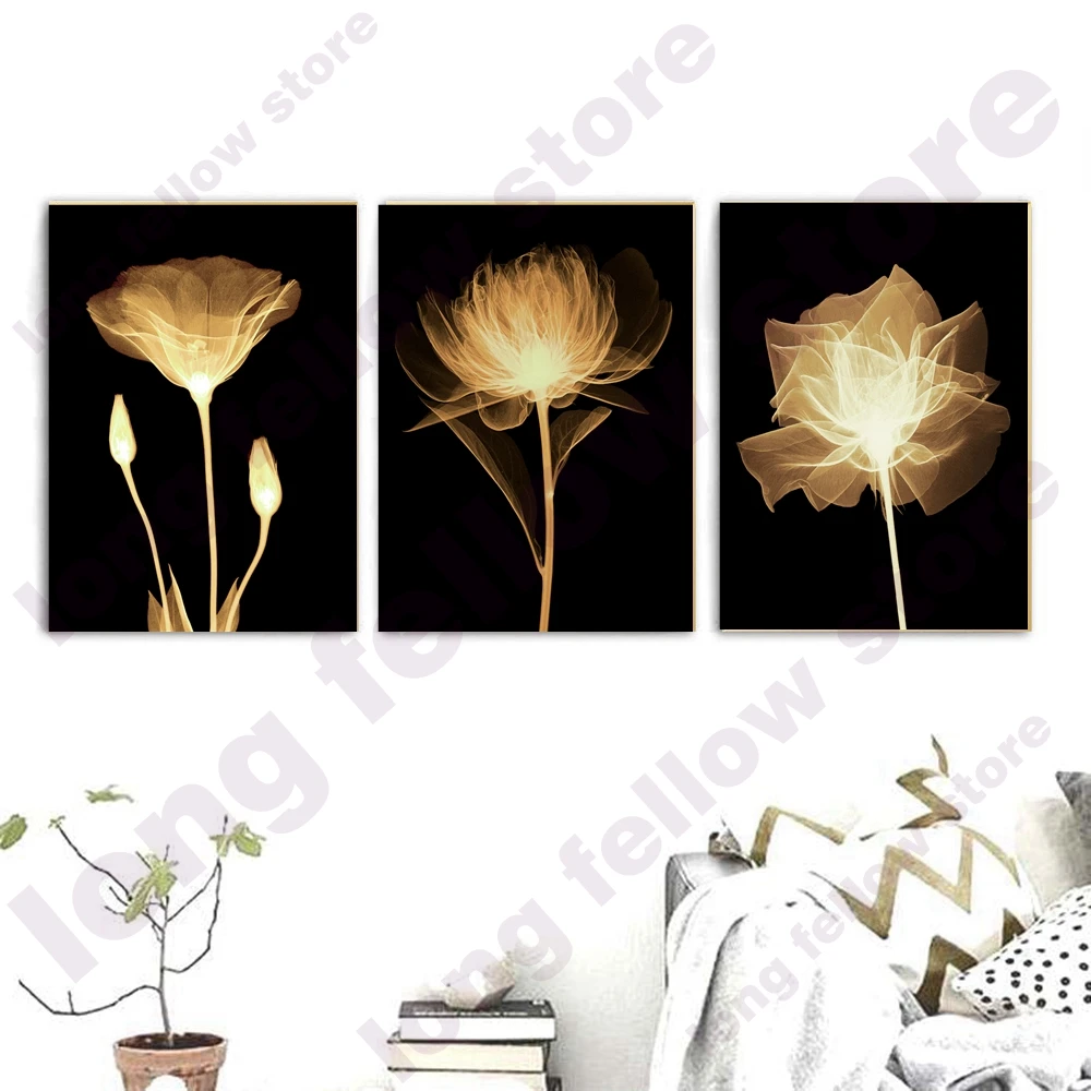 Комплект из 3 предметов украшенные цветами Домашние украшения золотой активного