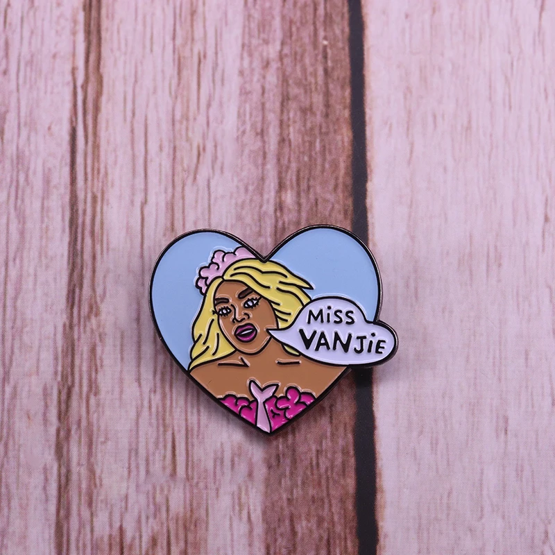 Брошь Miss Vanjie в виде гонок руполь брошь с надписью Drag queen значки queer гей гордость