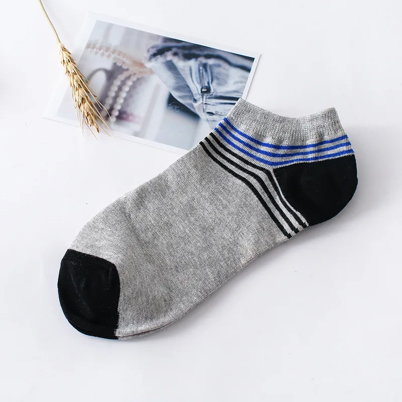 10 пар/лот мужские летние хлопковые носки качественные цветные в полоску