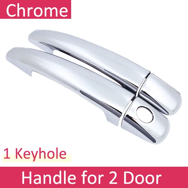 Handle 2 Door Для Citroen C4 Pallas Triomphe Quatre 2004~ 2010 хромированные дверные ручки крышки наклейки на автомобиль отделка Набор 2006 2007 2008 2009 - Название цвета: Handle 2 Door