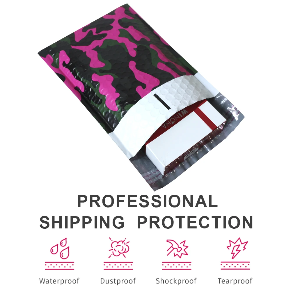 Speedy Mailers 10 шт. 175x230 мм Камуфляжный узор Пластиковый пузырьковый конверт для почты смешанный цвет воздушно-пузырьковая плёнка конверты-пакеты для почтовых отправлений