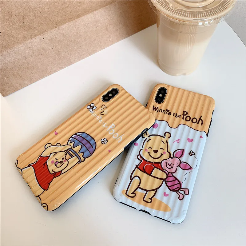 Милый мультфильм милый медведь чемодан телефон чехол для iPhone 6 6s 7 8 plus X XS MAX XR слон с крыльями силиконовый чехол Fundas