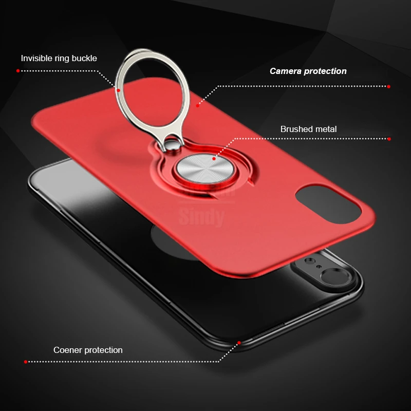 Роскошный автомобильный держатель кольцо чехол для айфон iPhone X XR XS Max 6 6s 8 7 чехол для телефона крышка на для айфон iPhone 6 6s 7 8 Plus X XS Max чехол