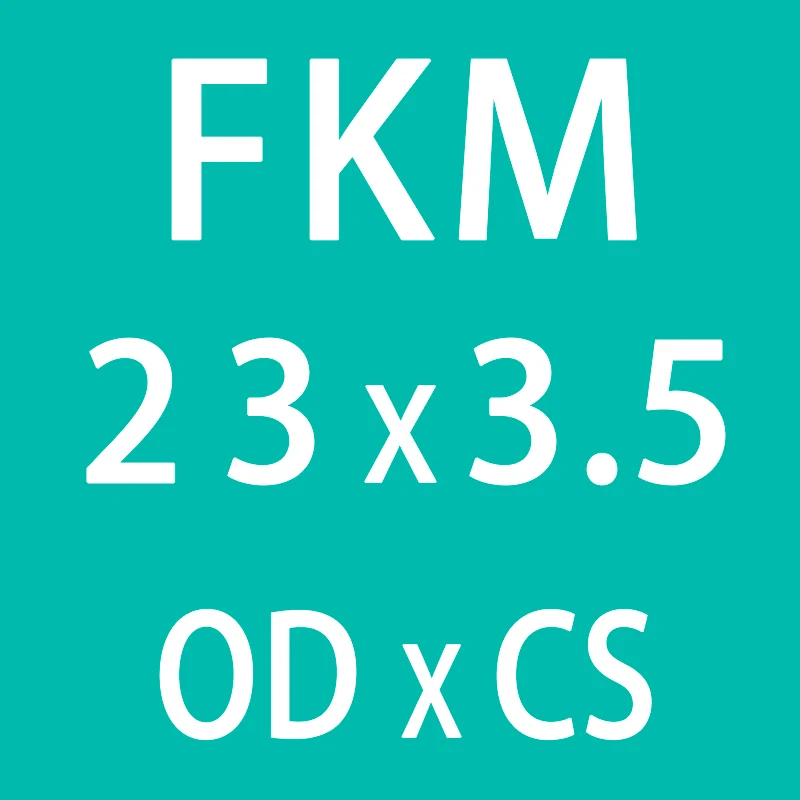 5 шт./лот резиновое кольцо зеленый FKM уплотнительное кольцо CS3.5mm OD21/22/23/24/25/26/27/28/29/30 мм каучук герметизация масла прокладка шайба - Цвет: OD23mm