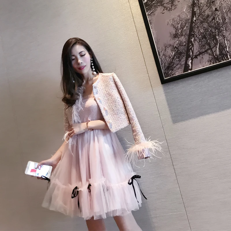 WHITNEY WANG 2019 Осенняя модная уличная элегантная пэтчворк твидовая куртка Женский