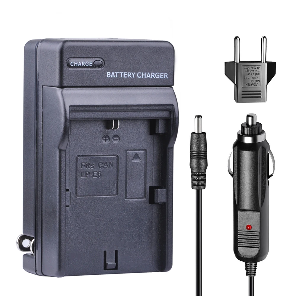 2x2650 mAh батарея LP E6 LPE6 E6N LPE6N bateria + DC зарядное устройство для Canon 5D Mark II III 7D 60D EOS 6D 70D 80D
