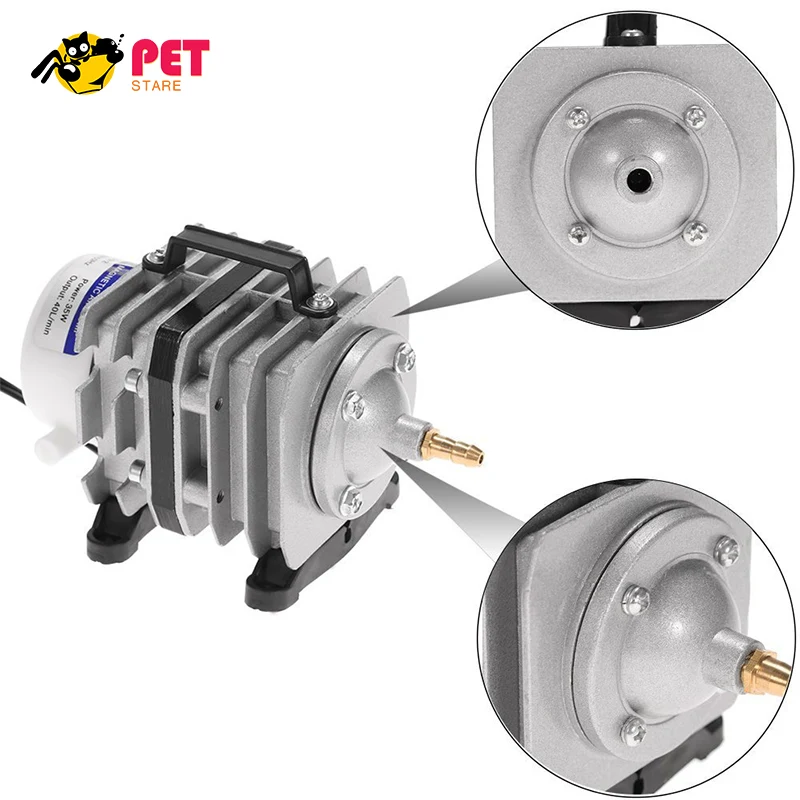 Aquarium Air Pump Compressor for Fish Aerator AC 220V Aquaristics Electrical Magnet Oxygen | Дом и сад