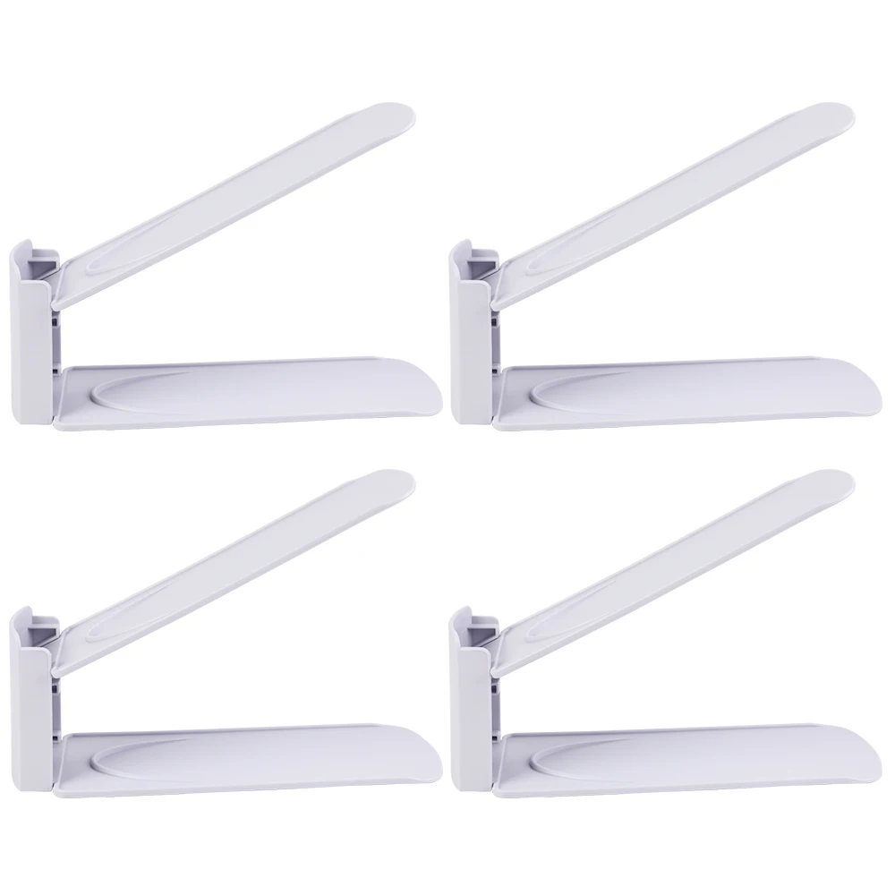 4PCs Gray 2/4/6/8/10 шт. Регулируемый органайзер для обуви Современная двойная стеллаж для хранения обуви Space Saver обувь органайзеры стенд полка для Гостиная - Цвет: 4PCs Gray