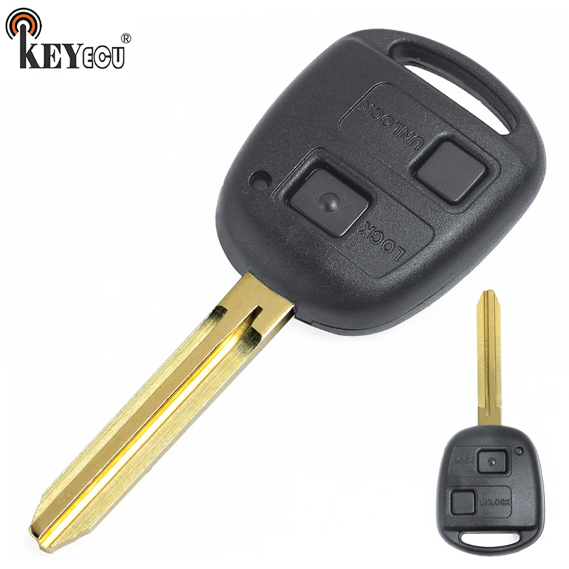 Запасной 2-кнопочный дистанционный ключ KEYECU 304 мгц 4D67 / 4D68 для Toyota Prado 120 2002-2004 |