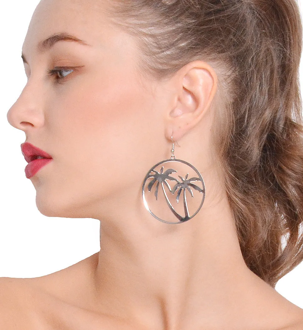 1 пара винтажный стиль большие круглые аксессуары для ушей простые и открытые