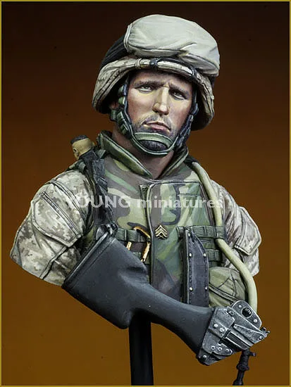 1/10 USMC Fallujah irakh 2004 каучуковая фигурка бюст GK современный военный предмет без покрытия без цвета