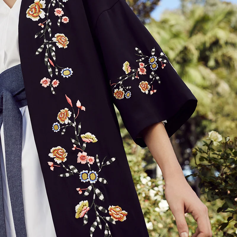 Vero Moda шифоновая куртка с цветочной вышивкой и спущенными плечами | 318121549