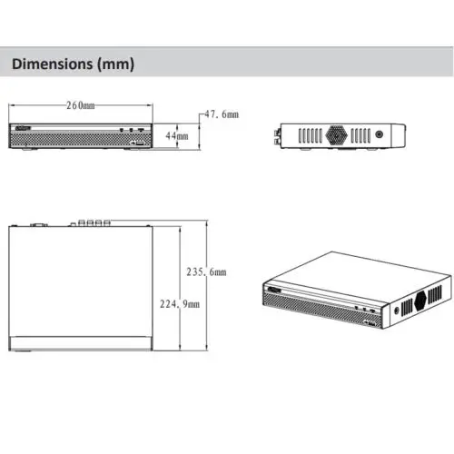 DH XVR5116HS-X H.265 16CH видеонаблюдения HDCVI DVR Поддержка CVI IP TVI аналоговый видео вход |