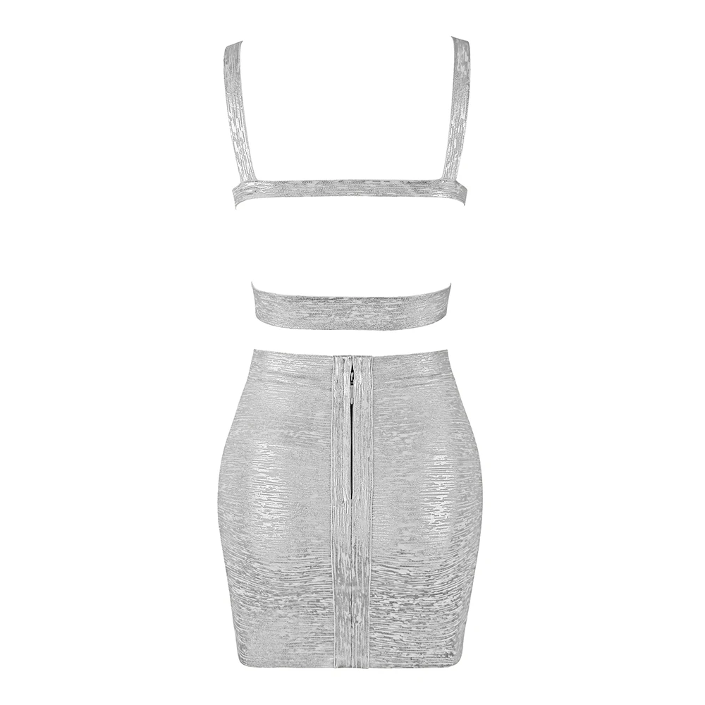 Vestido, 5 цветов, сексуальное бронзовое платье с v-образным вырезом, 2 шт., розовое, серебряное, Золотое Платье-бандаж, женское очаровательное облегающее Бандажное платье