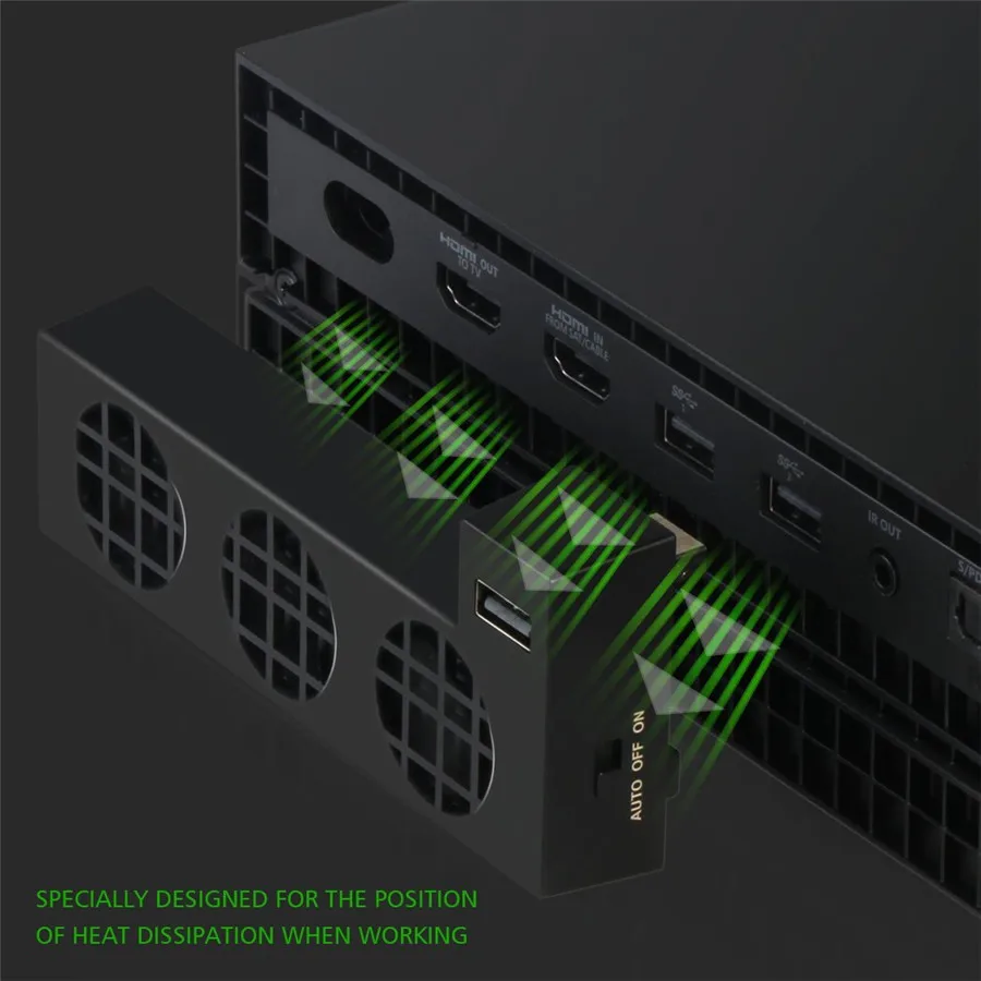 Для xbox ONE X консольный кулер внешний 3 вентилятора Супер Турбо высокоскоростной вентилятор системы охлаждения для microsoft xbox One X игровая консоль