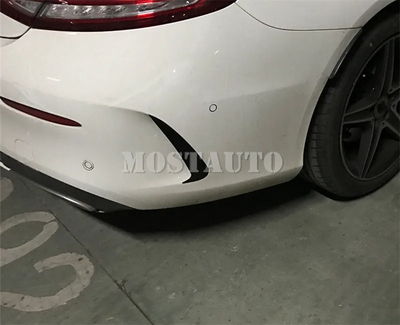 Для Benz C Class Coupe C205 черный спойлер заднего бампера вентиляционное отверстие накладка- 2шт