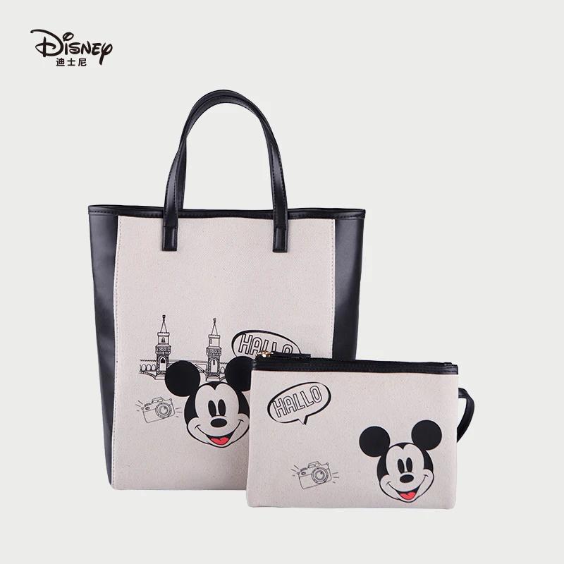 2 Pieces Genuine Disney Mickey Tote Bags Multi-function Women Baby Bag Baby Care Bags Fashion Mummy Shopping Bag Birthdays Gift