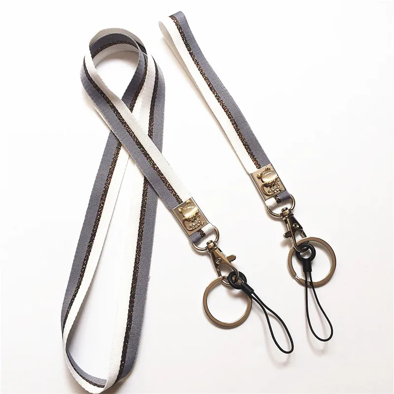 Длинный ремешок и на запястье для мобильного телефона брелока bling fox lanyard |