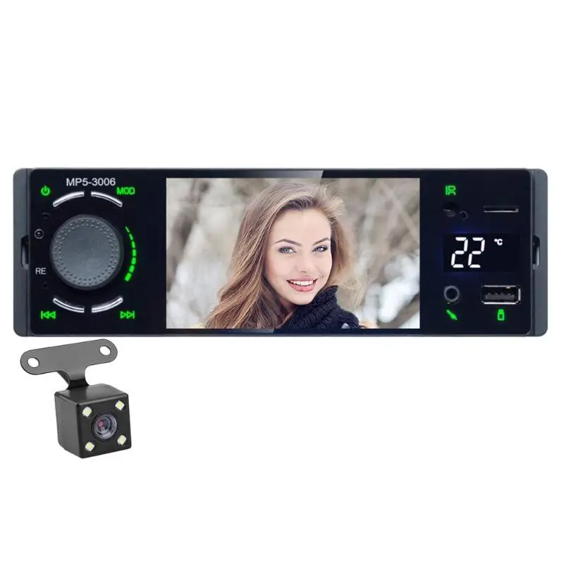 MP5-3006 4,1 дюймов 1 Din автомагнитола аудио стерео AUX FM радио Bluetooth Авторадио Поддержка камеры заднего вида с пультом дистанционного управления