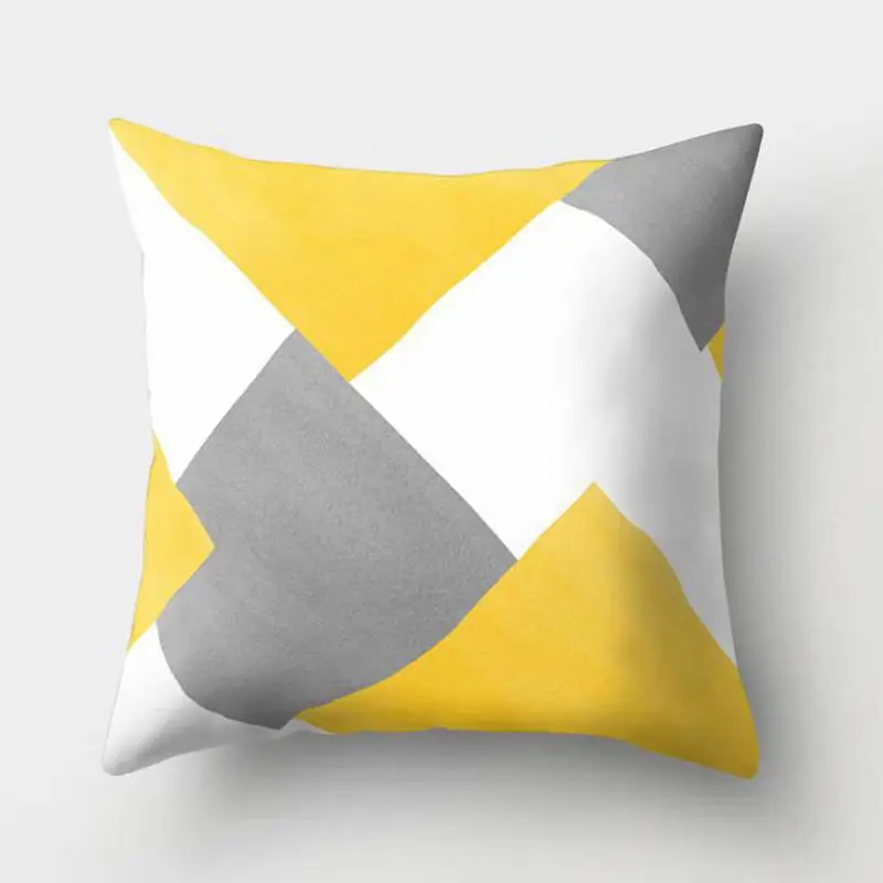 2019 новый дизайн желтая наволочка в скандинавском стиле с геометрическим