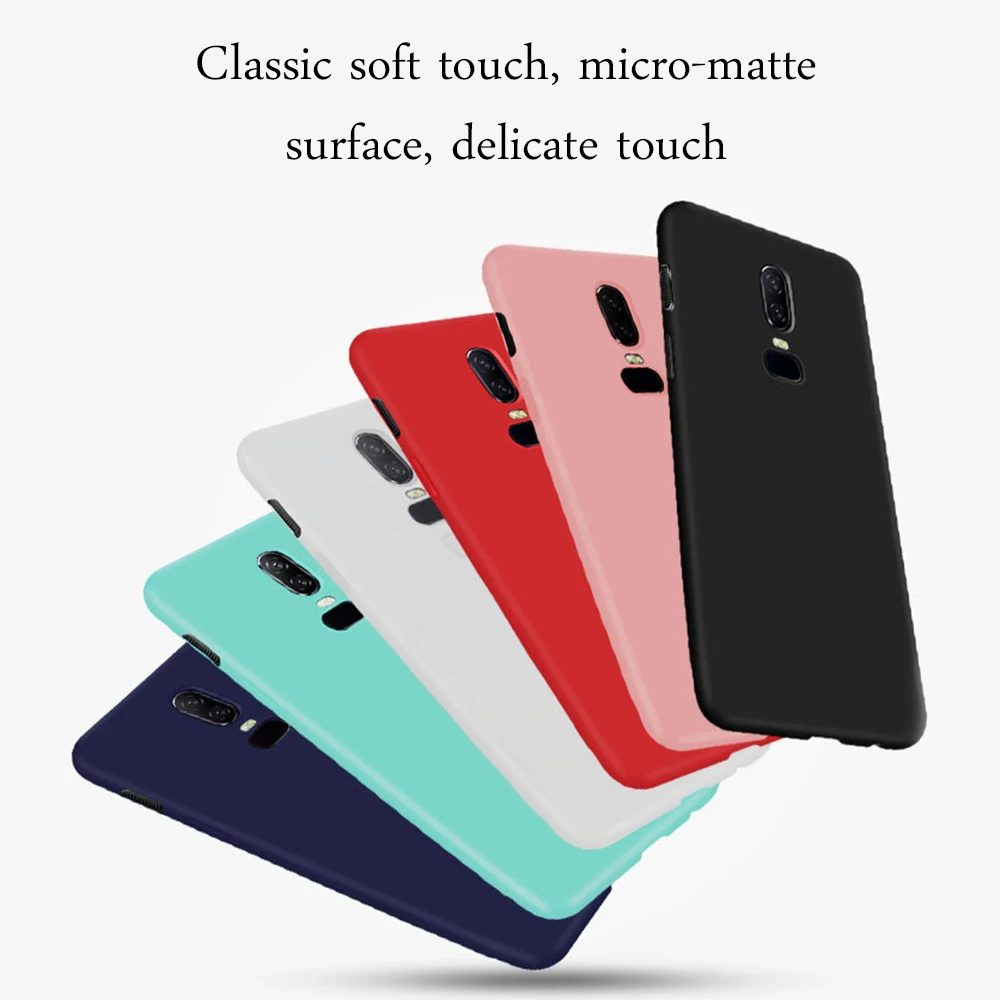 Phone Case For OnePlus 5T 5 6 Simple Solid Color Ultrathin Soft TPU Cases Candy Back Cover Fundas Coque |